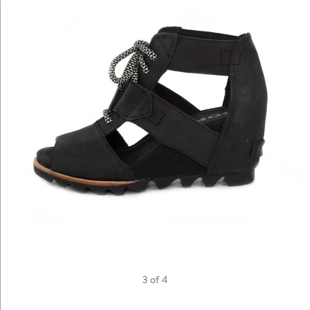 Sorel Womens JOANIE LACE WEDGE SANDAL 1726731-010